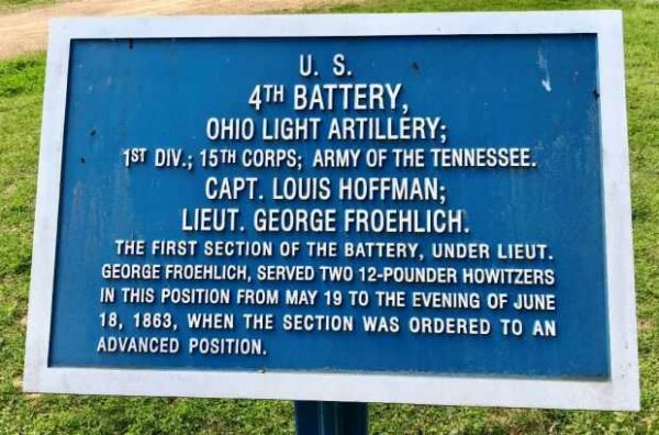 U.S. 4TH BATTERY, OHIO LIGHT ARTILLERY MEMORIAL PLAQUE II