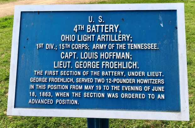 U.S. 4TH BATTERY, OHIO LIGHT ARTILLERY MEMORIAL PLAQUE II