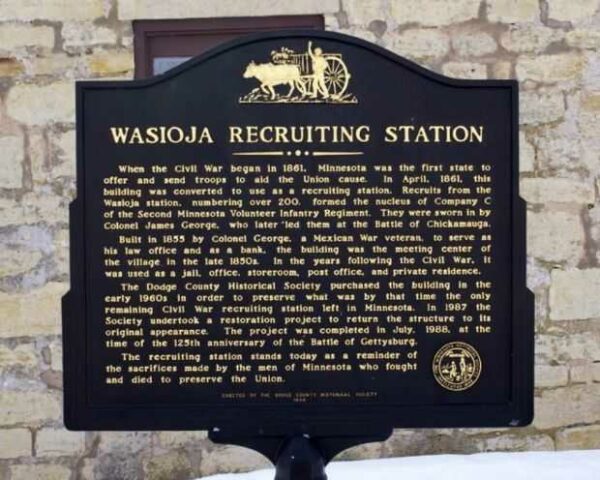 WASIOJA RECRUITING STATION MEMORIAL MARKER