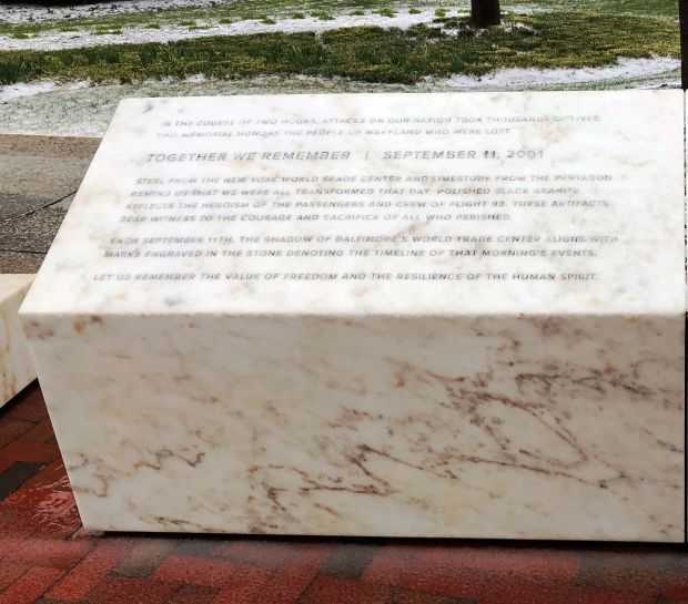 REMEMBERING MARYLANDERS WHO PERISHED ON 9.11.2001 MEMORIAL STONE A