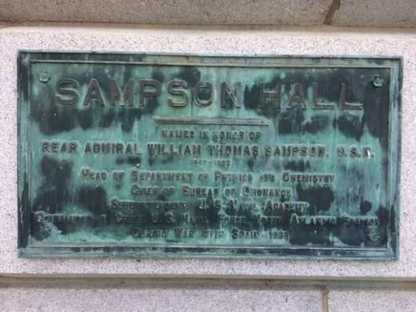 SAMPSON HALL MEMORIAL BUILDING PLAQUE