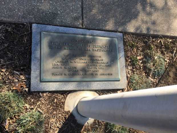EASTPORT VETERANS MEMORIAL PLAQUE FLAGPOLE PLAQUE