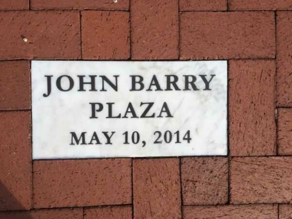 JOHN BARRY PLAZA MEMORIAL DEDICATION STONE