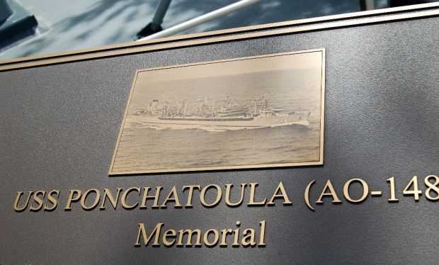 USS PONCHATOULA (AO-148) MEMORIAL STERN PLAQUE B