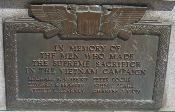 VILLAGE OF FLORAL PARK WAR MEMORIAL FLAG POLE PLAQUE C