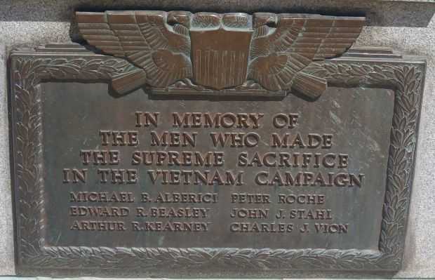 VILLAGE OF FLORAL PARK WAR MEMORIAL FLAG POLE PLAQUE C