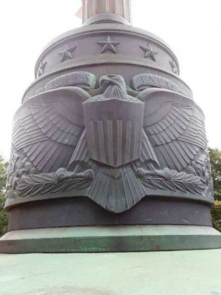 VILLAGE OF FLORAL PARK WAR MEMORIAL FLAG POLE ORNATE BASE SIDE A