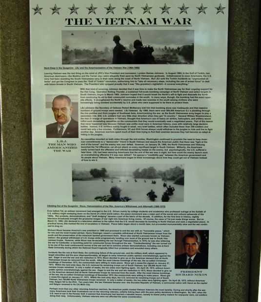 THE VIETNAM WAR MEMORIAL PLAQUE B