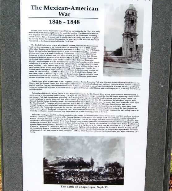 THE MEXICAN-AMERICAN WAR 1846-1848 MEMORIAL PLAQUE A