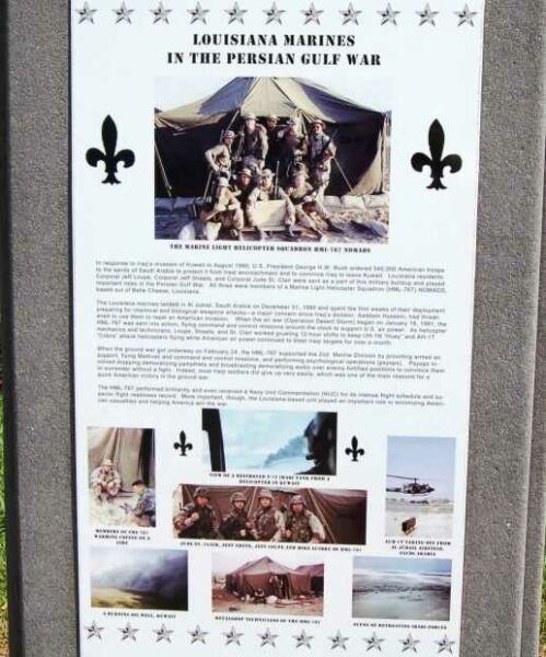 LOUISIANA MARINES IN THE PERSIAN GULF WAR MEMORIAL PLAQUE