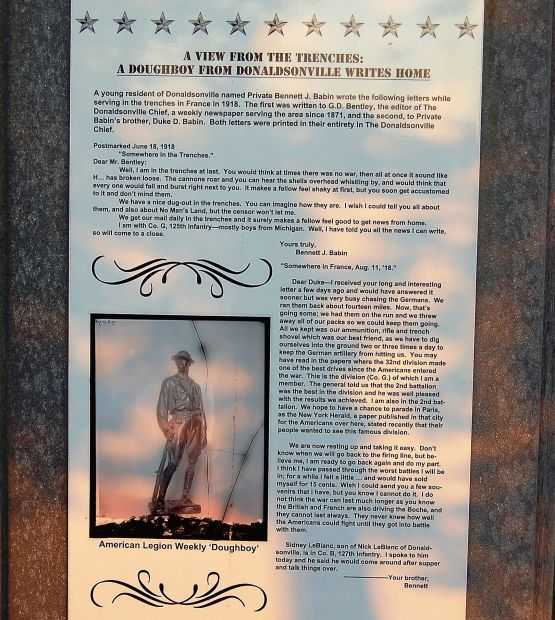 A VIEW FROM THE TRENCHES MEMORIAL PLAQUE