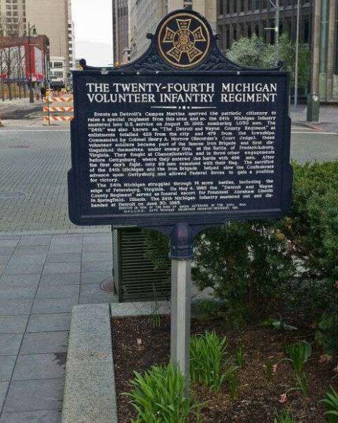THE TWENTY-FOURTH MICHIGAN VOLUNTEER INFANTRY REGIMENT MEMORIAL MARKER