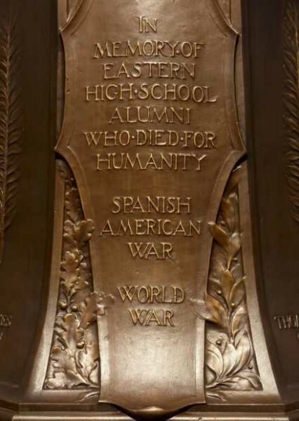 EASTERN HIGH SCHOOL ALUMNI MEMORIAL FLAGSTAFF DEDICATION PANEL