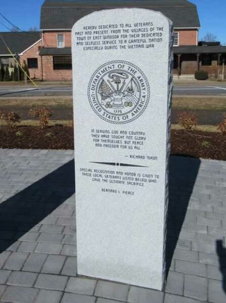 EAST WINDSOR VETERANS MEMORIAL HONOR ROLL PANEL G