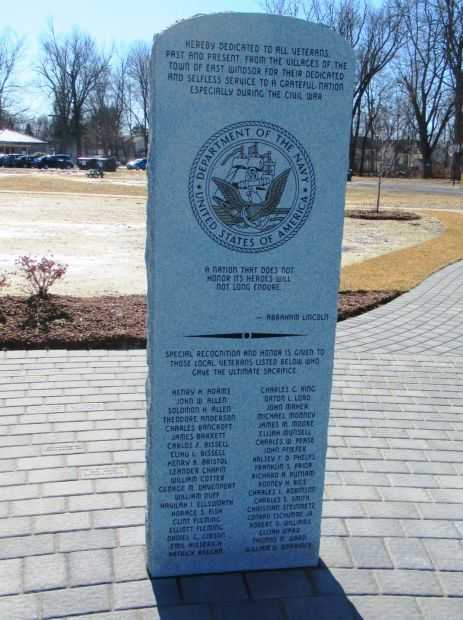 EAST WINDSOR VETERANS MEMORIAL HONOR ROLL PANEL C