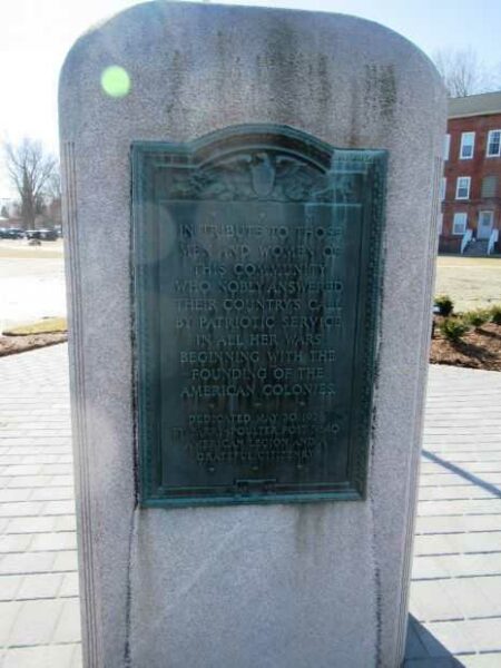 EAST WINDSOR VETERANS MEMORIAL PLAQUE