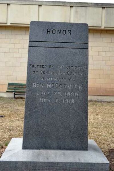 BEV MCCORMICK WAR MEMORIAL BACK