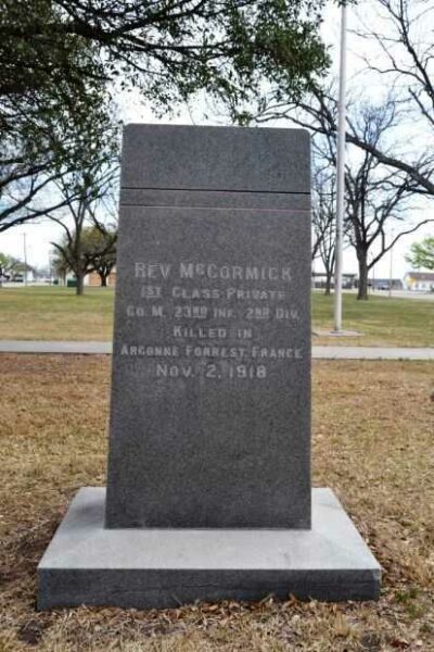 BEV MCCORMICK WAR MEMORIAL FRONT