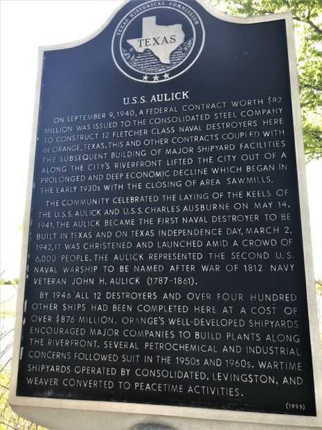 U.S.S. AULICK WAR MEMORIAL MARKER