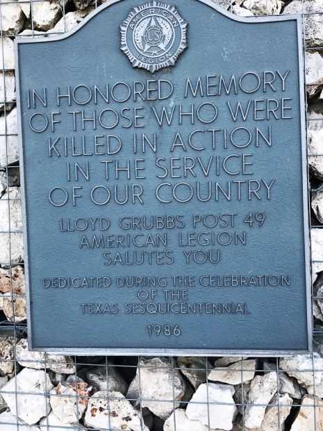 AMERICAN LEGION POST 49 KILLED IN ACTION MEMORIAL PLAQUE