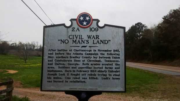 CIVIL WAR “NO MAN’S LAND” MEMORIAL MARKER