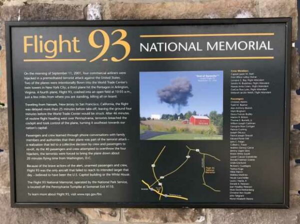 FLIGHT 93 NATIONAL MEMORIAL PLAQUE