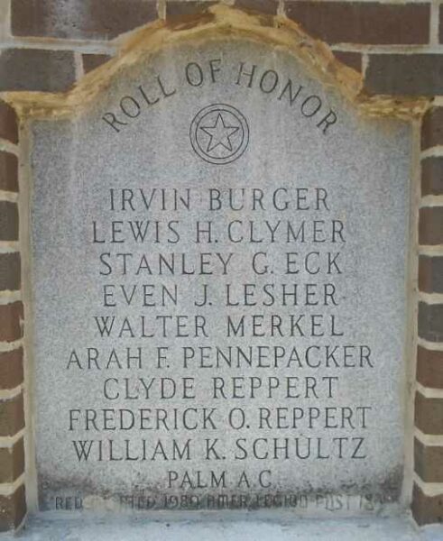EAST GREENVILLE WORLD WAR I MEMORIAL HONOR ROLL STONE