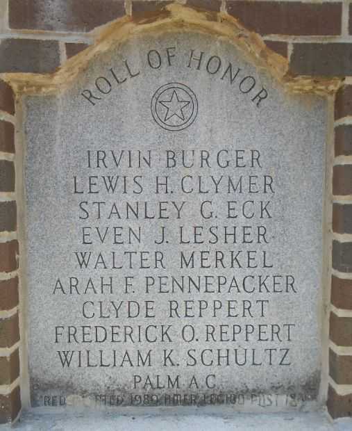 EAST GREENVILLE WORLD WAR I MEMORIAL HONOR ROLL STONE