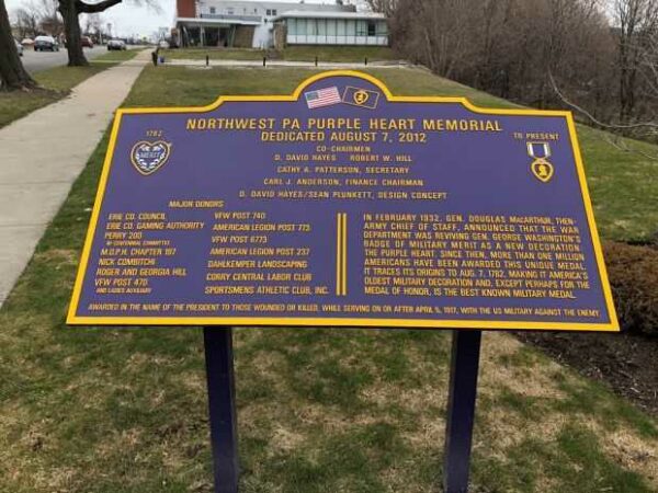 NORTHWEST P.A. PURPLE HEART MEMORIAL PLAQUE