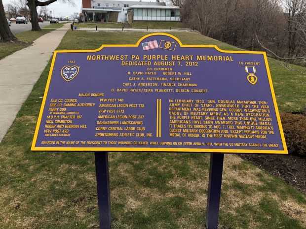 NORTHWEST P.A. PURPLE HEART MEMORIAL PLAQUE