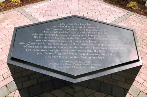 ERIE COUNTY VIETNAM VETERANS WAR MEMORIAL STONE A