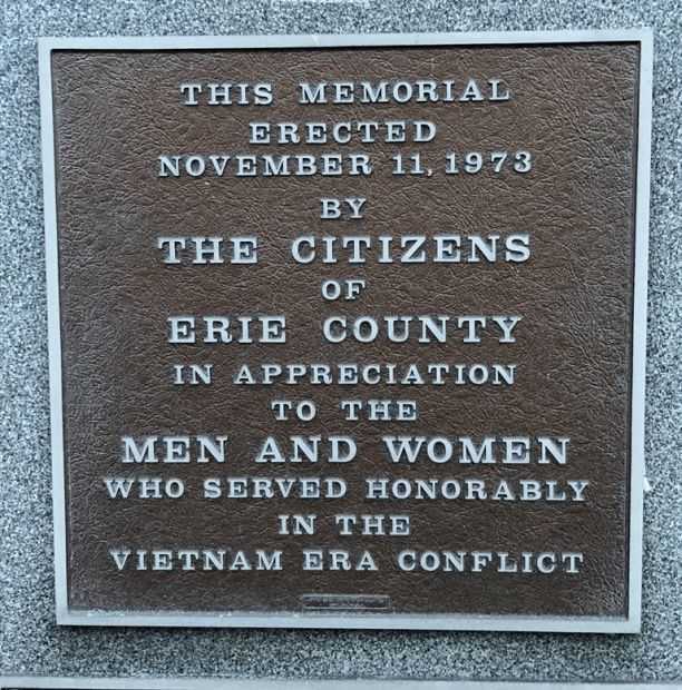 ERIE COUNTY VIETNAM ERA CONFLICT MEMORIAL PLAQUE A