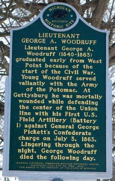 LIEUTENANT GEORGE A. WOODRUFF WAR MEMORIAL MARKER