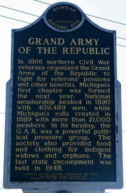 MICHIGAN’S GRAND ARMY OF THE REPUBLIC MEMORIAL MARKER