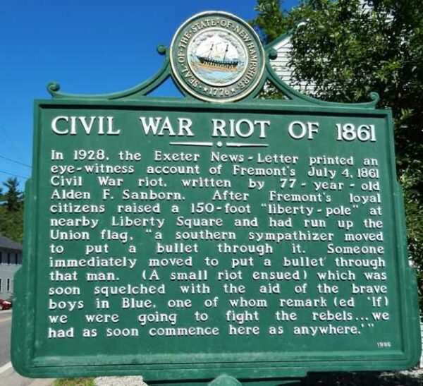 CIVIL WAR RIOT OF 1861 MEMORIAL MARKER