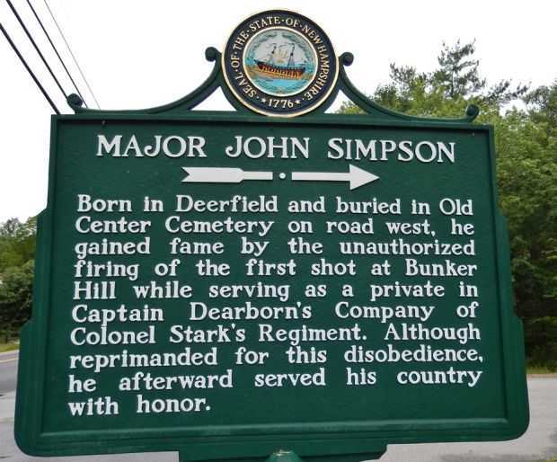 MAJOR JOHN SIMPSON WAR MEMORIAL MARKER