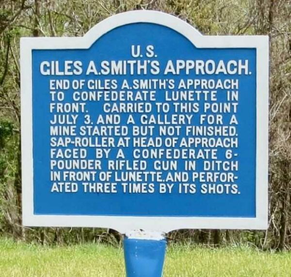 U.S. GILES A. SMITH’S APPROACH WAR MEMORIAL MARKER