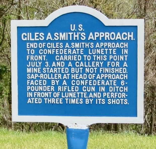 U.S. GILES A. SMITH’S APPROACH WAR MEMORIAL MARKER