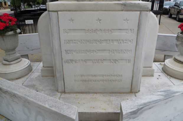 GREATER CRESTON WORLD WAR NO. II MEMORIAL DEDICATION STONE