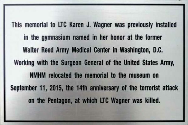 LTC KAREN J. WAGNER MEMORIAL PLAQUE