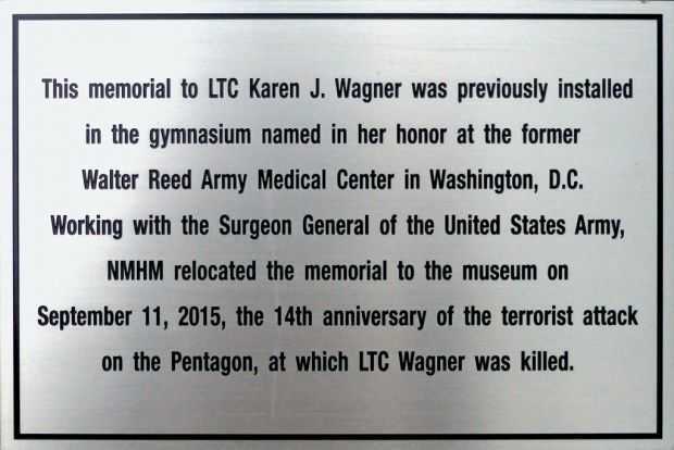 LTC KAREN J. WAGNER MEMORIAL PLAQUE