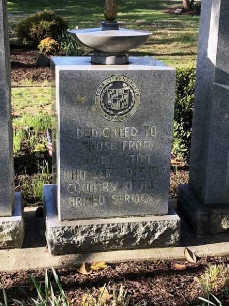 KENSINGTON ARMED FORCES MEMORIAL DEDICATION STONE