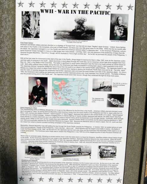 WW II-WAR IN THE PACIFIC MEMORIAL PANEL
