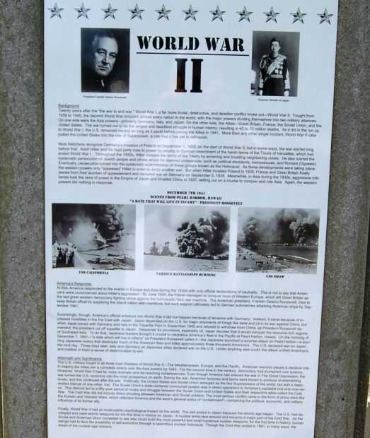 WORLD WAR II MEMORIAL PANEL