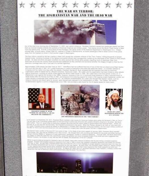 THE WAR ON TERROR: THE AFGHANISTAN WAR AND THE IRAQ WAR MEMORIAL PANEL