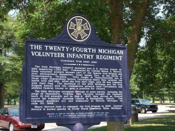 THE IRON BRIGADE WAR MEMORIAL MARKER BACK