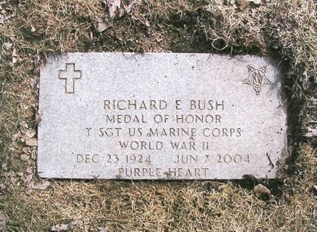 RICHARD E. BUSH MEDAL OF HONOR GRAVE STONE