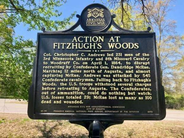 ACTION AT FITZHUGH’S WOODS WAR MEMORIAL MARKER