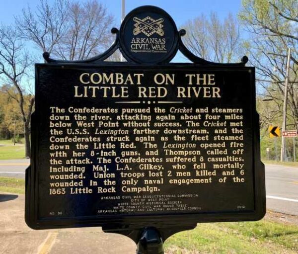 COMBAT ON THE LITTLE RED RIVER WAR MEMORIAL MARKER