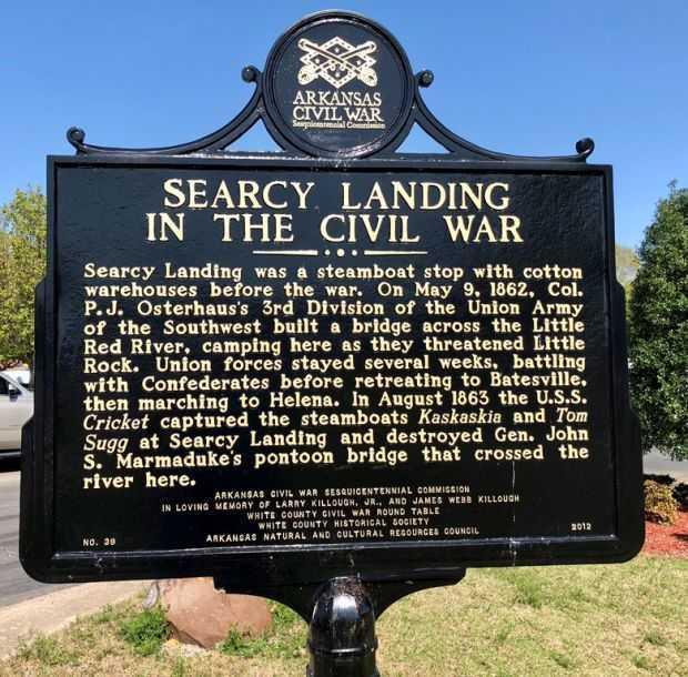 SEARCY LANDING IN THE CIVIL WAR MEMORIAL MARKER